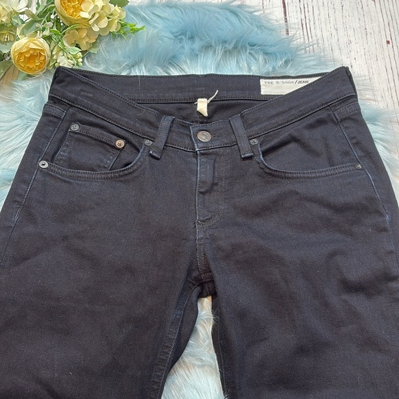 Rag & Bone Skinny Low Rise Jeans in Coal sz 25 - Picture 3 of 9